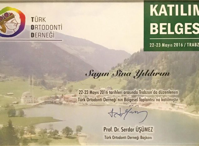 ortodontik tedavi sertifikası