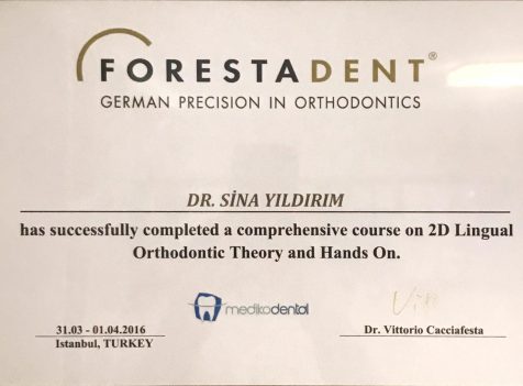 ortodontik tedavi sertifikası