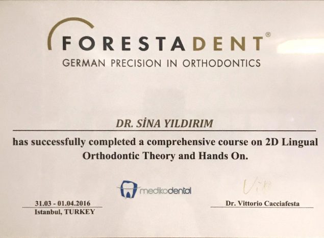 ortodontik tedavi sertifikası