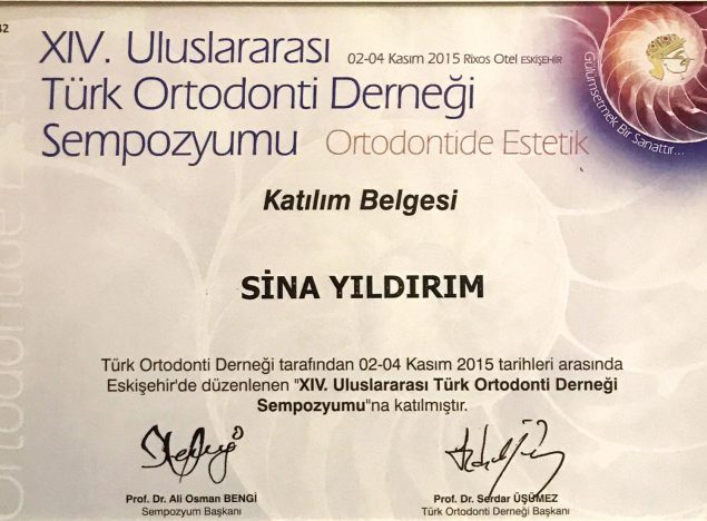 ortodontik tedavi sertifikası