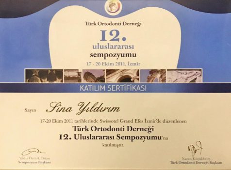 ortodontik tedavi sertifikası