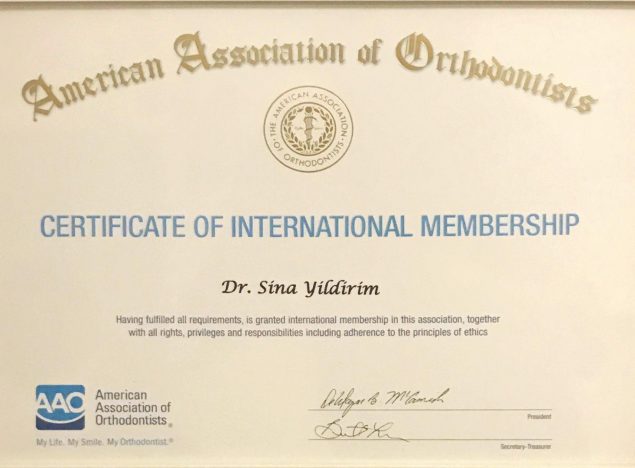 ortodontik tedavi sertifikası