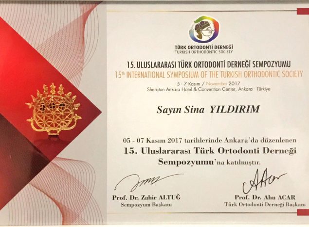 ortodontik tedavi sertifikası