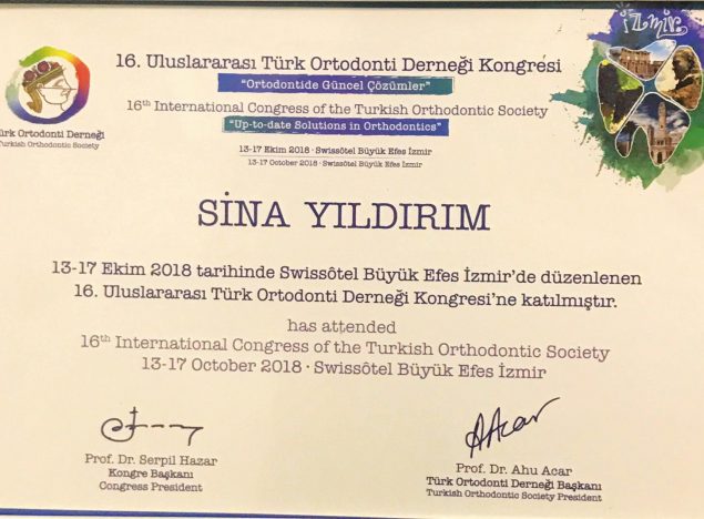 ortodontik tedavi sertifikası